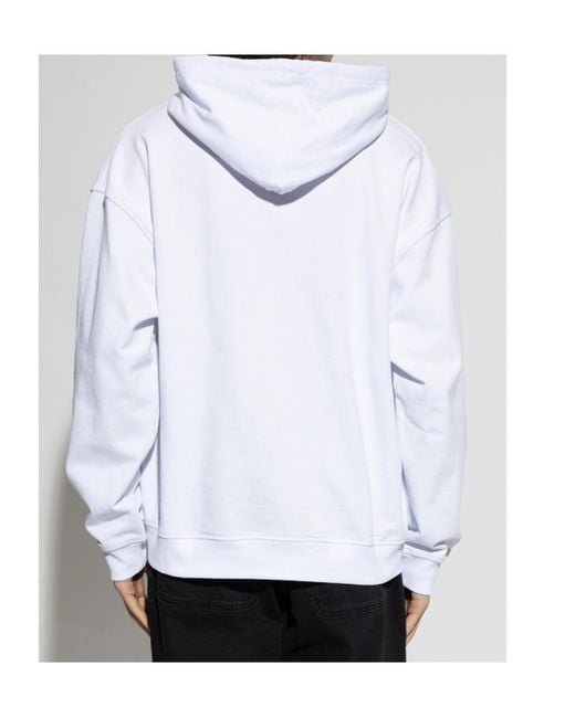 DIESEL White Boxt-Hood-Dco Hoodie for men