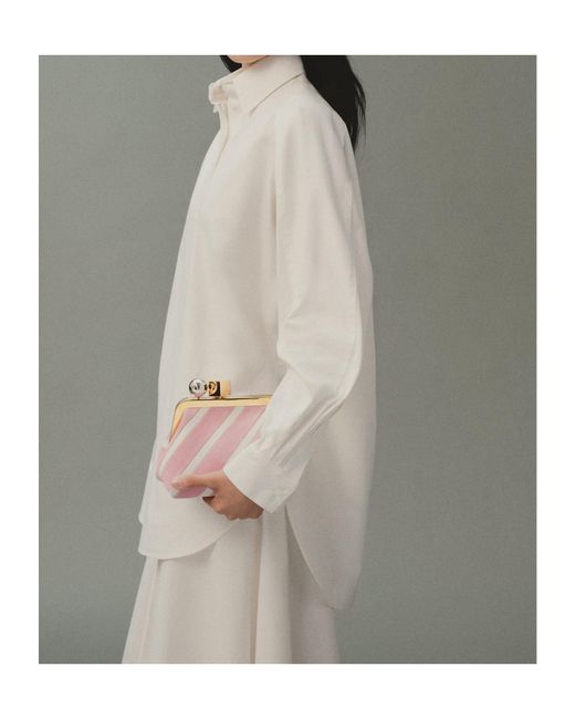 Jacquemus Pink Le Berlingot Frame Clutch Bag
