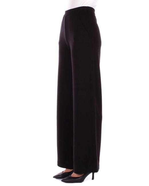 Dondup Black Wide-Leg Trousers