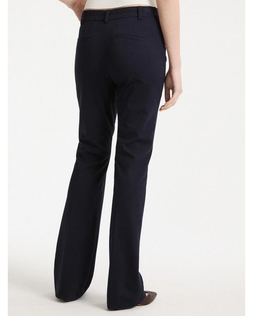 Marella Blue Casual Trousers With Belt Loops