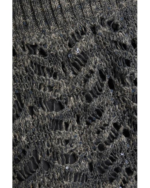 Brunello Cucinelli Gray Sequin Shorts