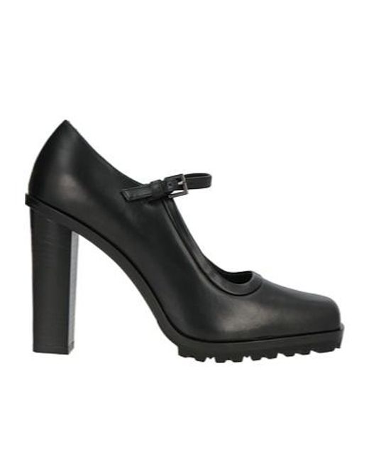 Max Mara Black Minimalist Mary Jane Shoes