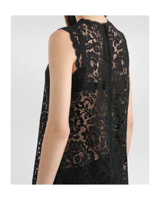 Dolce & Gabbana Black Lace Sheath Dress
