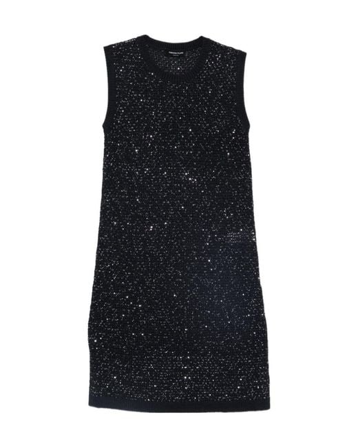 Fabiana Filippi Black Embellished Sleeveless Mini Dress
