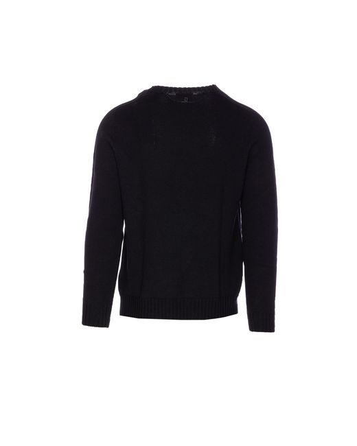 Dondup Blue Crew Neck Wool Sweater for men
