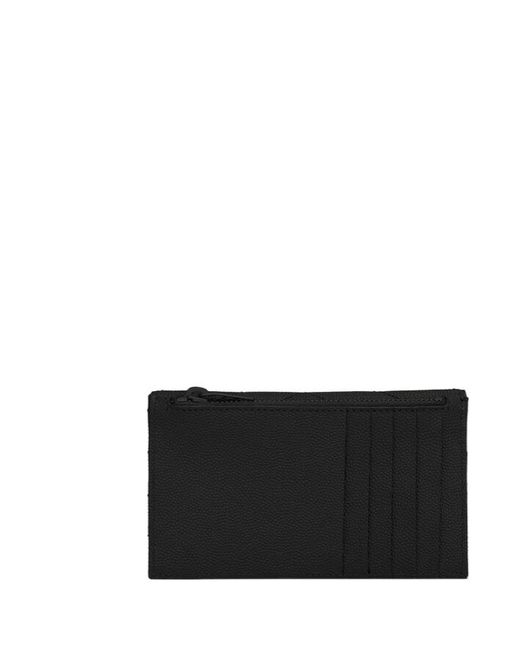 Saint Laurent Black Monogram Zip Cardholder
