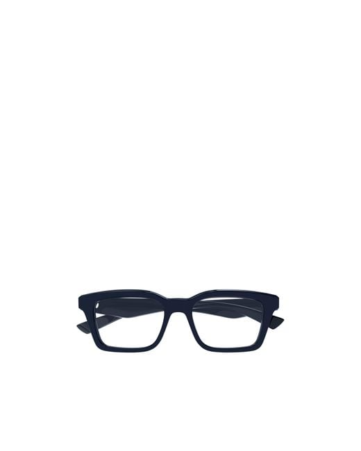 McQueen Blue Eyewear Square Frame Glasses for men