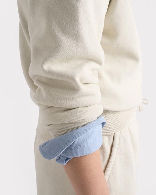 Prada Natural Logo Patch Sweatshirt for men