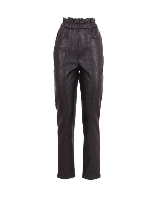 Philosophy Di Lorenzo Serafini Gray Faux-Leather Slim Trousers