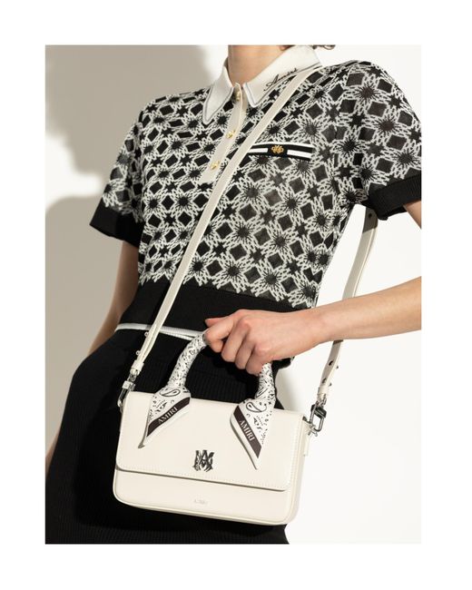 Amiri White Logo Plaque Handbag