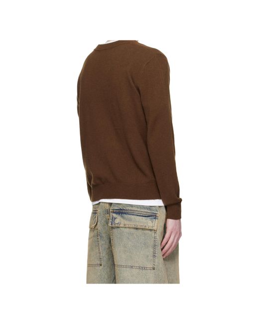 Entire studios Brown V-Neck Sweater for men