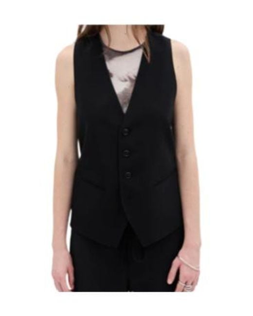 Ann Demeulemeester Black Charlotte Button-Fastening Waistcoat