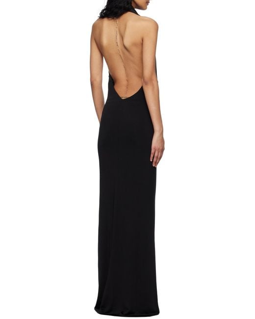 Khaite Black Roza Draped Maxi Dress