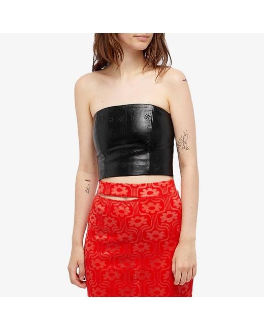 ROTATE BIRGER CHRISTENSEN Black Logo Tube Top