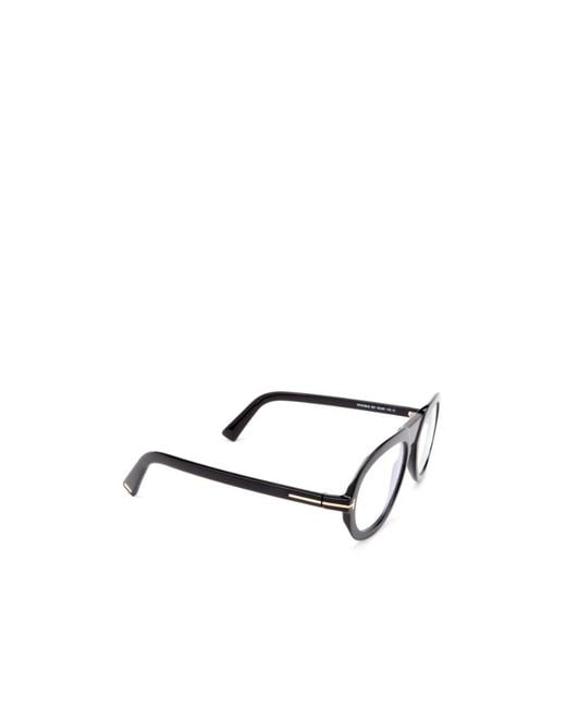 Tom Ford White Eyewear Aviator Frame Straight Arm Glasses for men