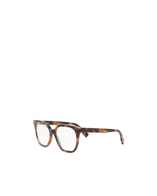 Fendi White Eyewear Square Frame Glasses