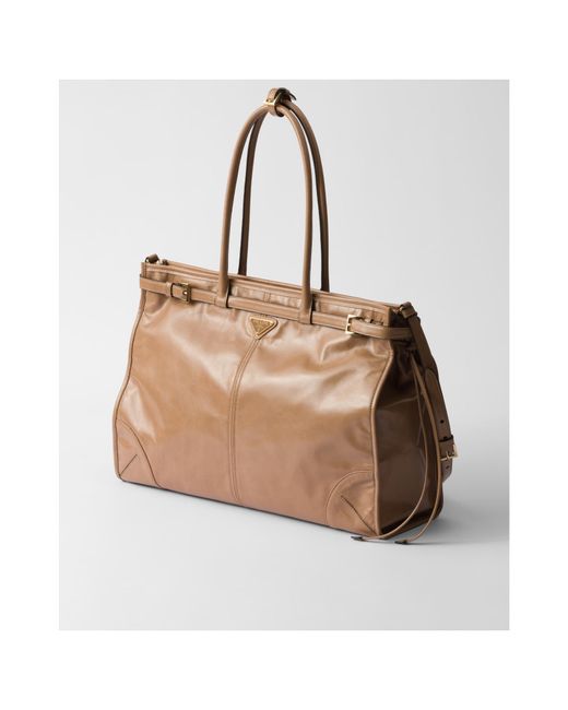 Prada Brown Bonnie Extra-Large Leather Handbag