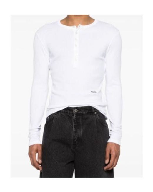 Rhude White Long-Sleeved T-Shirt for men