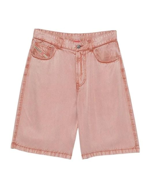 DIESEL Pink P-Desi Trompe L'Oeil Bermuda Shorts