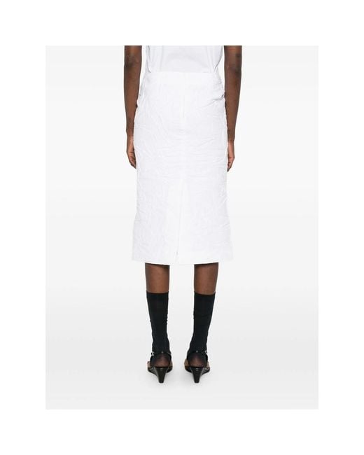ShuShu/Tong White Crinkled-Effect Skirt