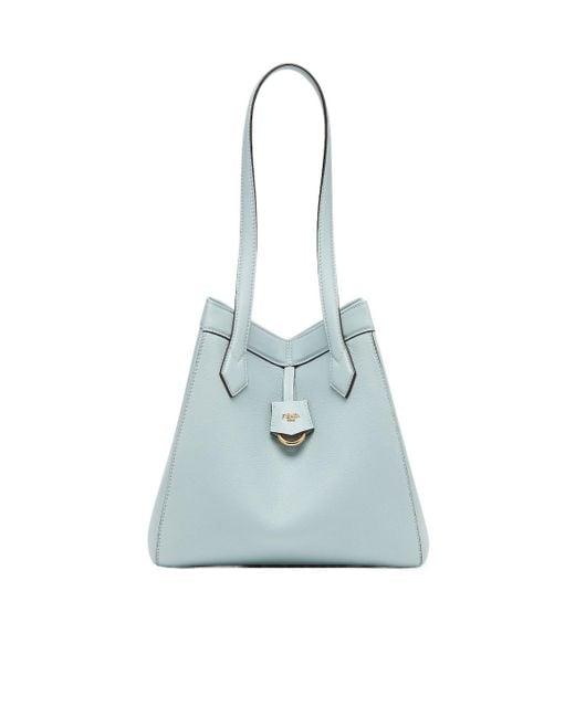 Fendi Blue Origami Medium Tote Bag