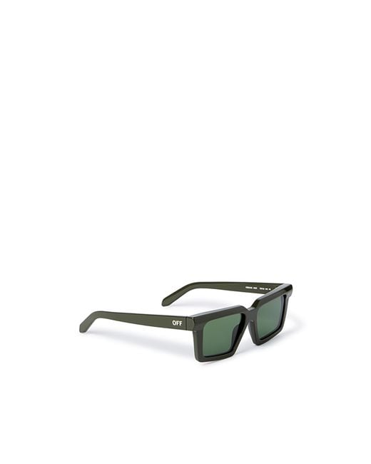Off-White c/o Virgil Abloh Green Square Frame Sunglasses for men