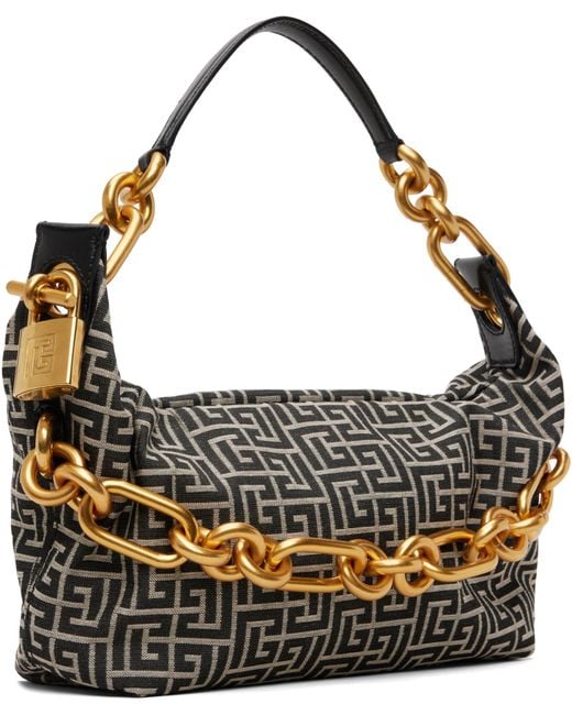 Balmain Metallic Sync Medium Chain Linked Handbag