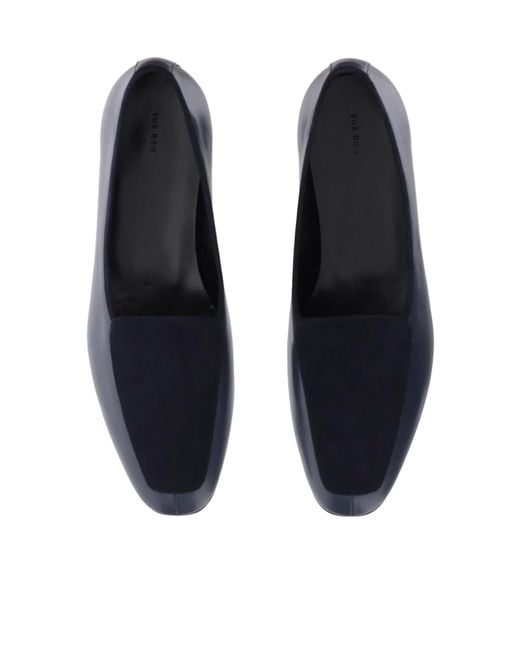 The Row Blue Round-Toe Loafers