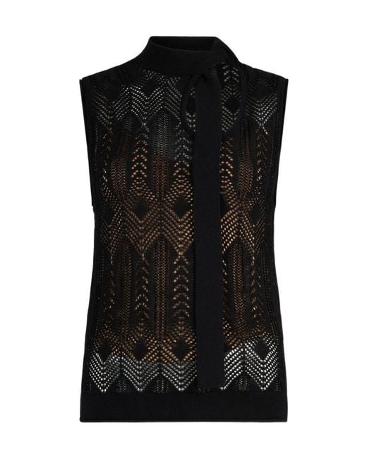 Liu Jo Black Bow Detail Knitted Top