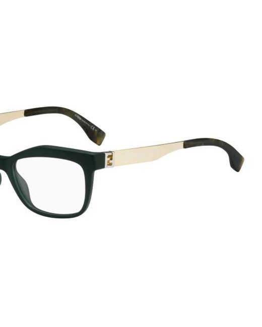 Fendi Metallic Logo Detail Flat Lens