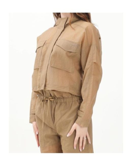 Pinko Natural Out Of Time Organza-Effect Short Jacket