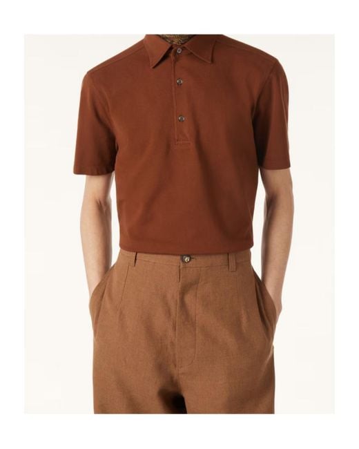 Loro Piana Brown Brenna Polo Shirt for men