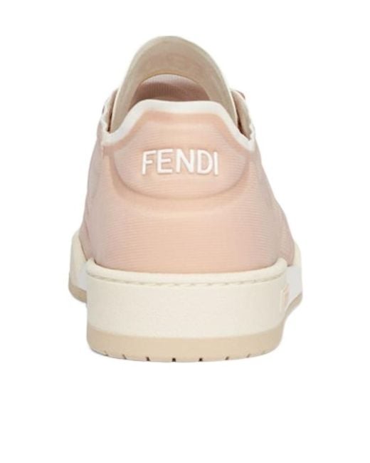 Fendi Pink Match Mesh Low-Top Sneakers