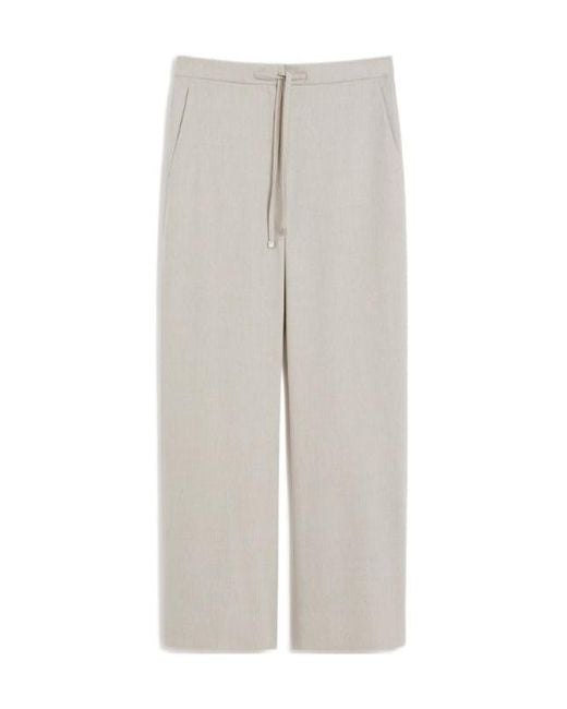 Max Mara Gray 'S Floria Drawstring Wide Leg Trousers