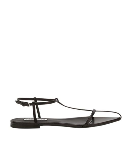 Jil Sander White Pointed-Toe Ankle-Strap Sandals