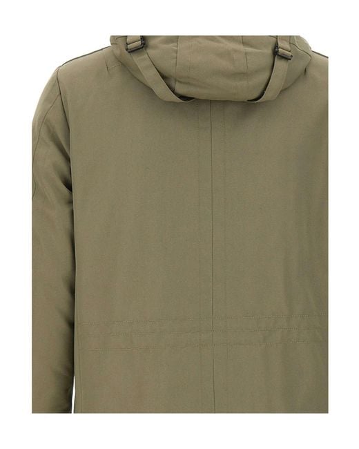 Peuterey Green Long-Sleeve Parka for men