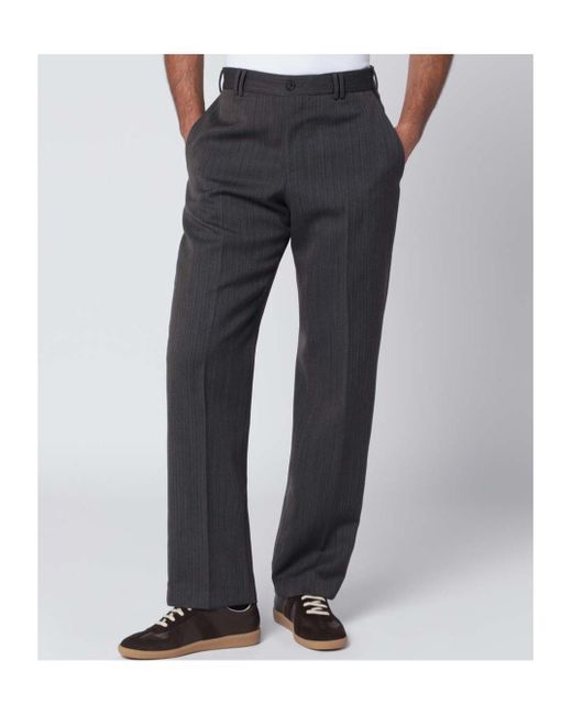Pt Pantaloni Black Pt Torino Pinstripe Wool Trousers for men