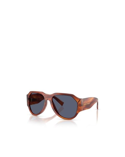 Dolce & Gabbana Blue Eyewear Pilot Frame Sunglasses for men