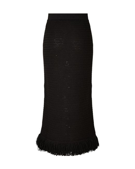 Bottega Veneta Black Simple Middle Skirt