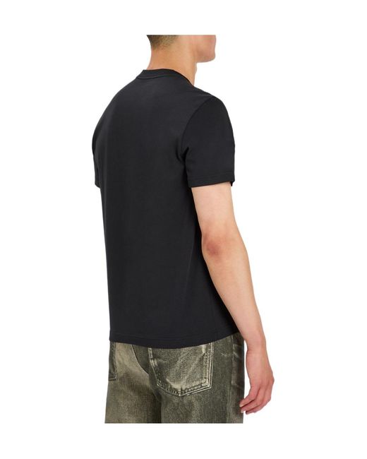 Moncler Black Logo-Print And Appliquéd Cotton T-Shirt for men