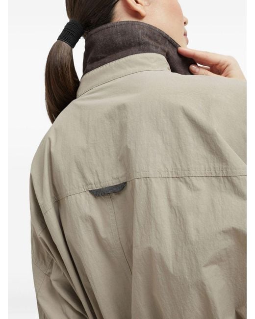 Brunello Cucinelli Natural Nylon Trench Coat