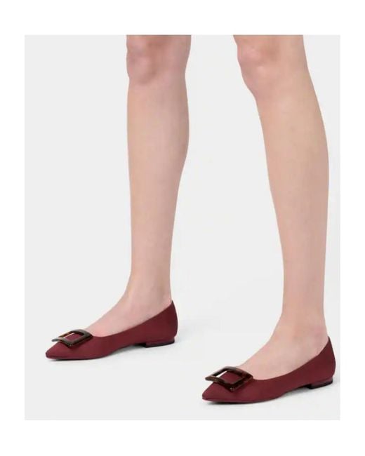 Roger Vivier Red Pointed Toe Flat Shoes
