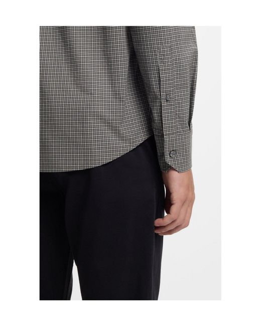 Boss Gray Button-Down Shirt for men