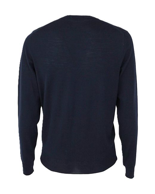 Drumohr Blue Long-Sleeved Sweater for men
