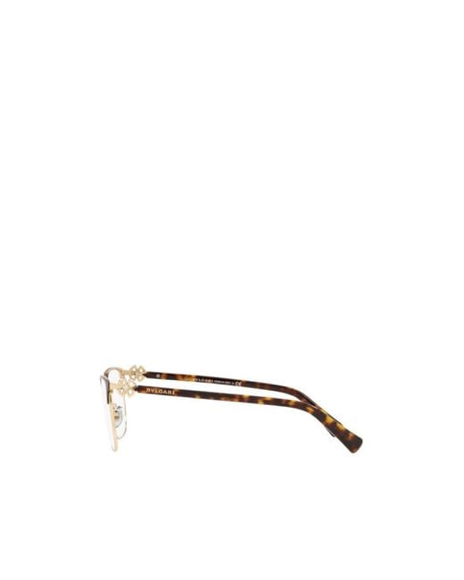 BVLGARI White Logo Optical Glasses