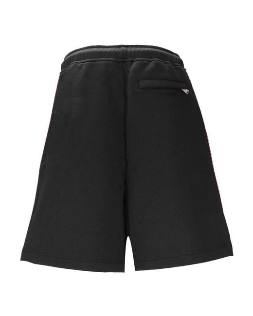 Lanvin Black High Waist Drawstring Shorts for men