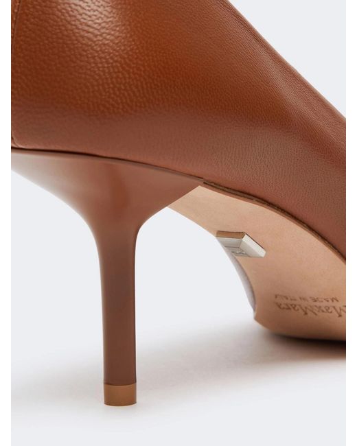 Max Mara Brown Nappa Leather Court Shoes