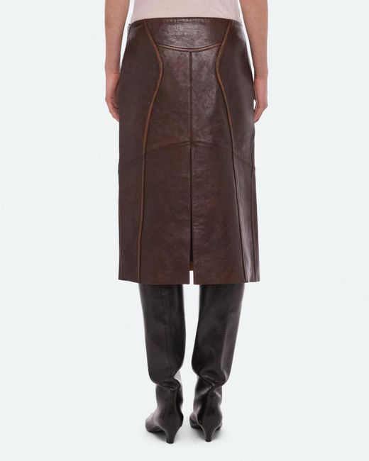 Helmut Lang Brown Solid-Color Skirt