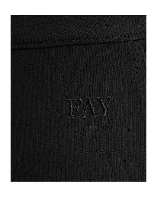 Fay Black Straight Leg Pants