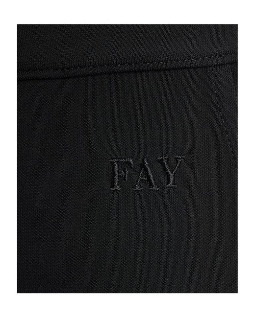 Fay Black Straight Leg Pants